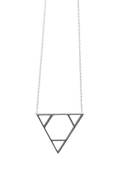 Mint 4 Triangle Moda Necklace - Argento Donna Moda Necklace (G7549)